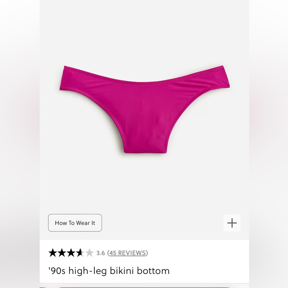 NWT 90s high leg bikini bottom